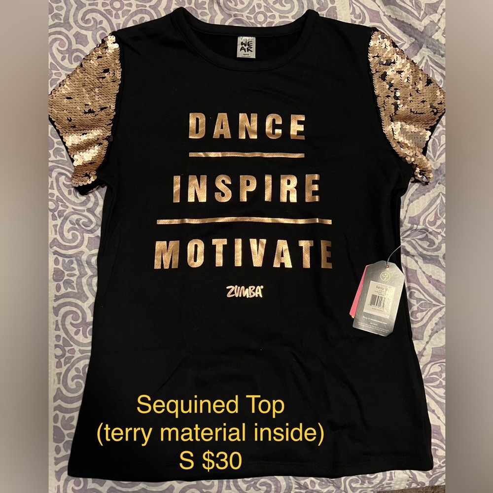 Zumba®️ Sequined Top - S